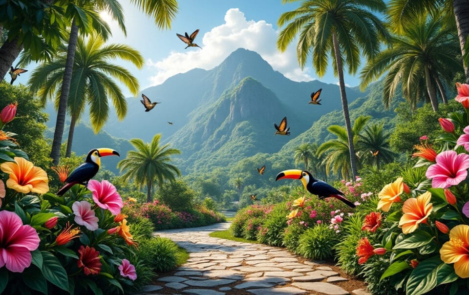 explorez les magnifiques jardins tropicaux de la basse-terre, un véritable écrin de biodiversité où la nature s'épanouit. partez à la découverte de ses plantes exotiques, de ses paysages enchanteurs et de la richesse de son écosystème. une expérience immersive pour les passionnés de botanique et les amoureux de la nature.